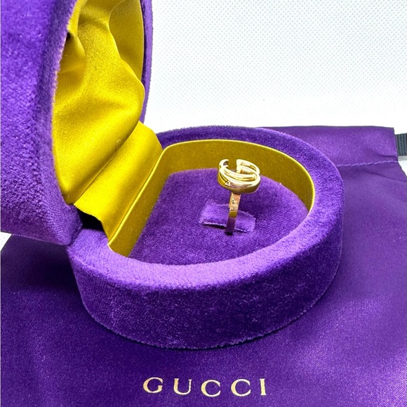 New! 100% Authentic 18k Gucci Running G Ring (Large GG Version) Size 6.75 - Picture 2 of 6
